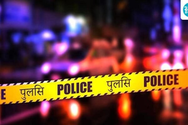 राजस्थान बांसवाड़ा में स्कूल वैन दुर्घटना का दृश्य