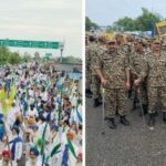 किसान महापंचायत के लिए जुटे किसान, हरियाणा सरकार का बैरिकेडिंग