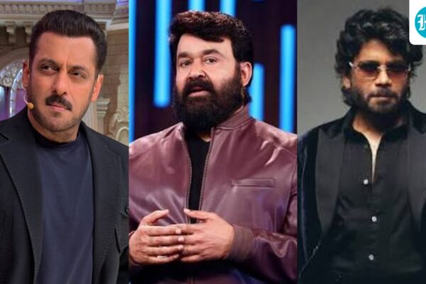 बिग बॉस शो में सलमान खान, मोहनलाल और नागार्जुन की तस्वीर