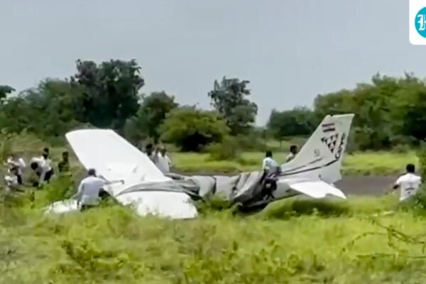बारामती रनवे पर प्रशिक्षण विमान फिसलने की घटना