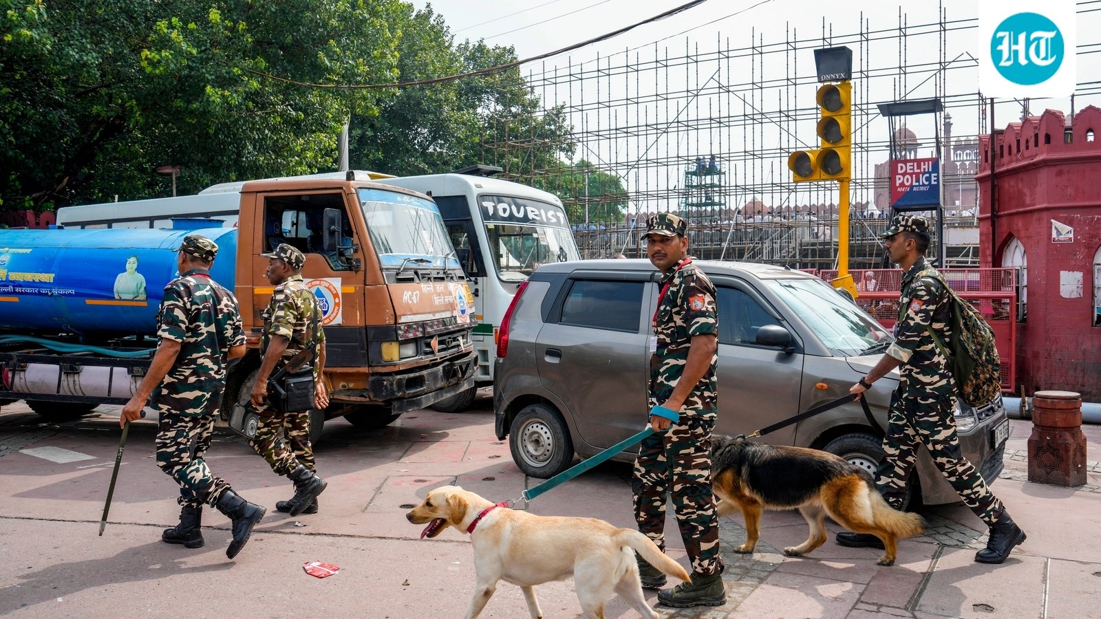 दिल्ली में स्वतंत्रता दिवस के लिए सुरक्षा कर्मियों की तैयारी